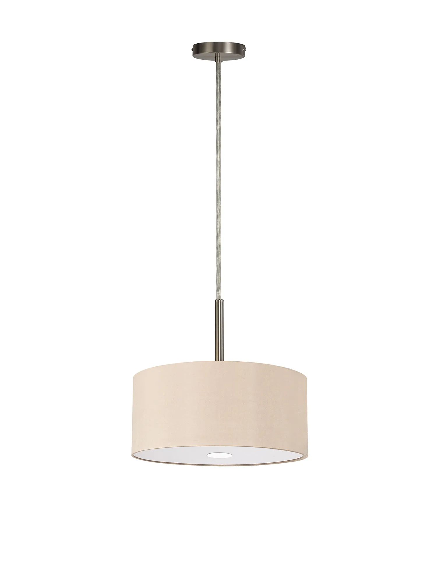 Baymont 40cm 5 Light Pendant Satin Nickel, Antique Gold/Ruby, Frosted Diffuser DK0542  Deco Baymont SN AG